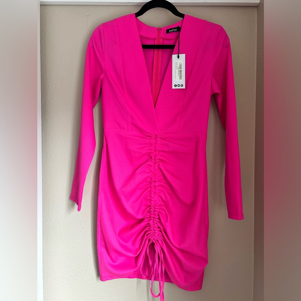 Boohoo V-neck mini dress